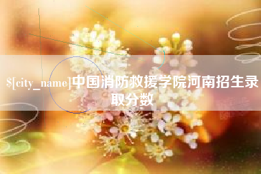 忻州中国消防救援学院河南招生录取分数