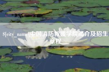忻州中国消防救援学院简介及招生章程