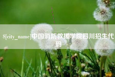 忻州中国消防救援学院四川招生代码