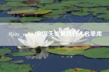 忻州全国失信被执行人名单库