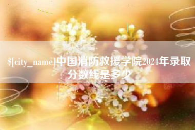 忻州中国消防救援学院2024年录取分数线是多少