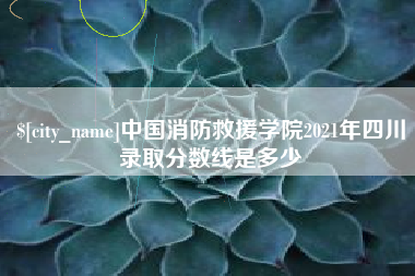 忻州中国消防救援学院2021年四川录取分数线是多少