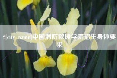 忻州中国消防救援学院招生身体要求