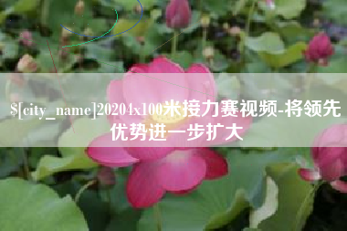 忻州20204x100米接力赛视频-将领先优势进一步扩大