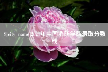 忻州2021年中国消防学院录取分数线