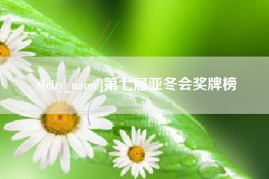 忻州第七届亚冬会奖牌榜