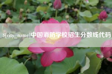 忻州中国消防学校招生分数线代码