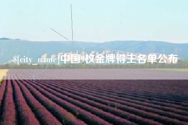忻州中国9枚金牌得主名单公布