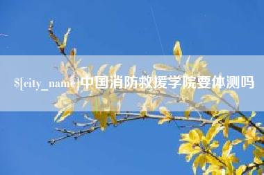 忻州中国消防救援学院要体测吗