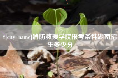 忻州消防救援学院报考条件湖南招生多少分