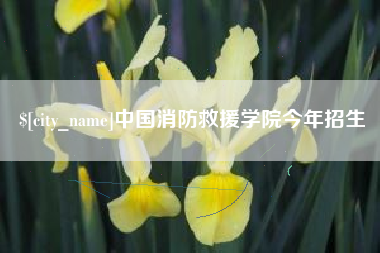 忻州中国消防救援学院今年招生