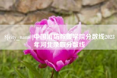 忻州中国消防救援学院分数线2023年河北录取分数线