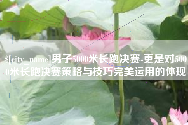 忻州男子5000米长跑决赛-更是对5000米长跑决赛策略与技巧完美运用的体现