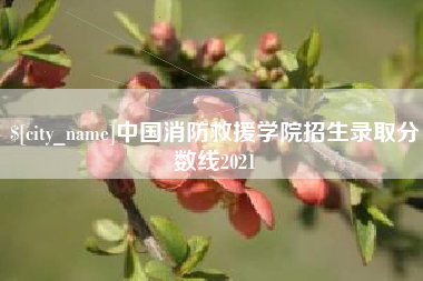忻州中国消防救援学院招生录取分数线2021