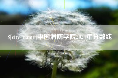 忻州中国消防学院2024年分数线