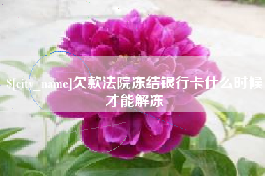 忻州欠款法院冻结银行卡什么时候才能解冻