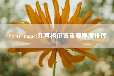 忻州九宫格位置重要程度排序