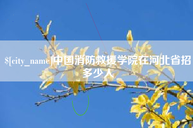 忻州中国消防救援学院在河北省招多少人
