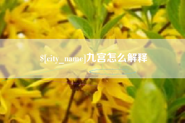 忻州九宫怎么解释