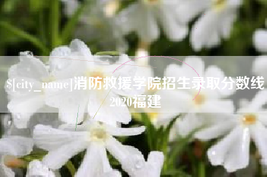 忻州消防救援学院招生录取分数线2020福建