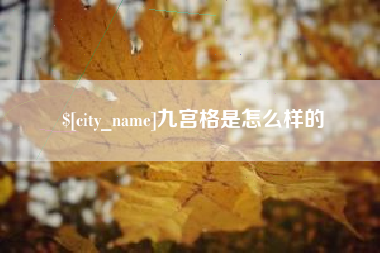 忻州九宫格是怎么样的