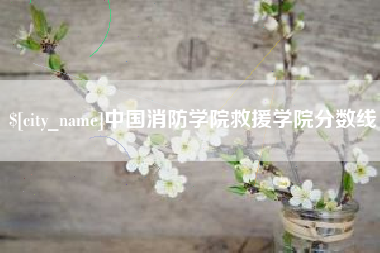 忻州中国消防学院救援学院分数线